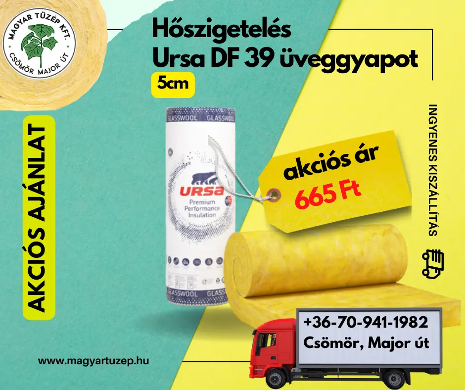 Ursa DF 39 10/5 üveggyapot 5cm ajánlat Magyar Tüzép 
